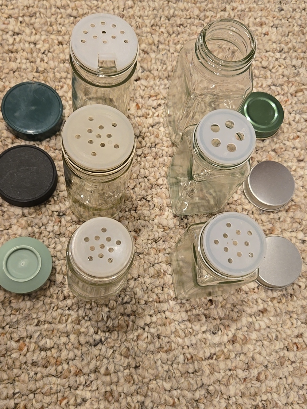 Jars with Shaker Tops - Lot of 6